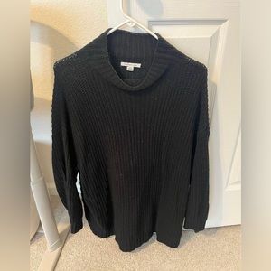 American Eagle Mock Neck Sweater in Black